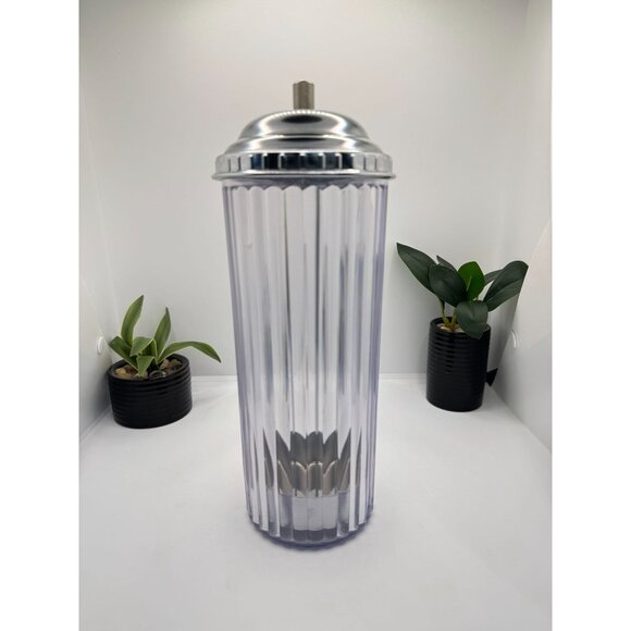 Vintage Good Cook Retro Straw Dispenser Holder Plastic with Chrome Lid - Picture 5 of 5